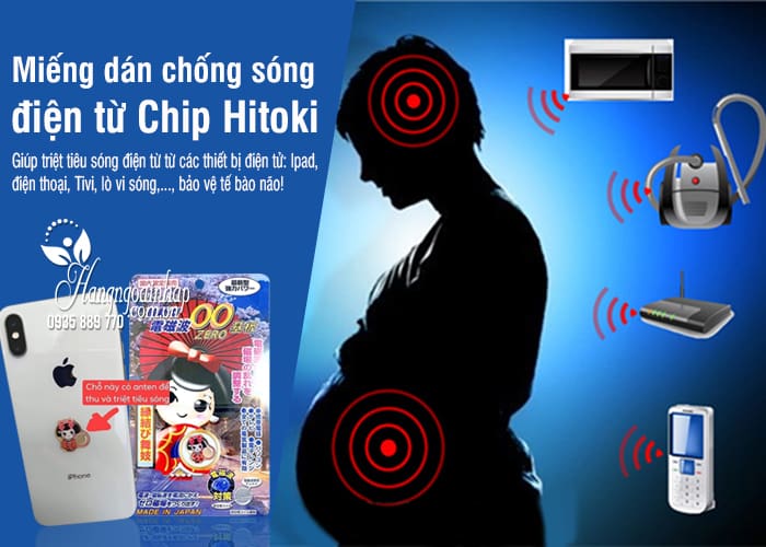 Miếng dán chống sóng điện từ Chip Hitoki của Nhật Bản 4