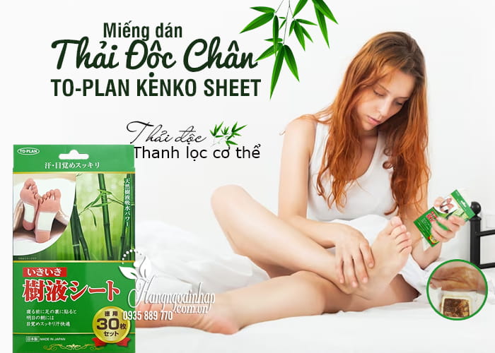 Miếng dán thải độc chân to-plan kenko sheet của Nhật Bản 1