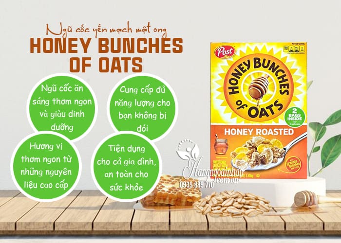 Ngũ cốc yến mạch mật ong Honey Bunches Of Oats của Mỹ 67