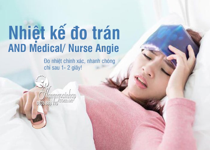 Nhiệt kế đo trán của Nhật Bản AND Medical/ Nurse Angie 7