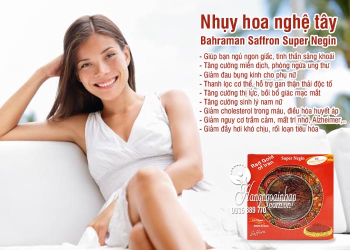 Nhụy hoa nghệ tây Bahraman Saffron Super Negin của Iran 3