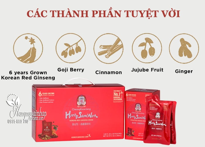 Nước hồng sâm Hong Sam Won CheongKwanJang Hàn Quốc 3