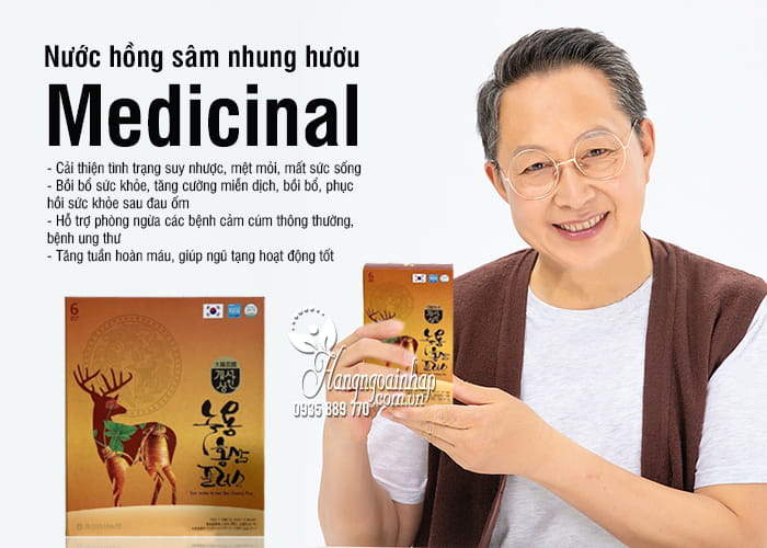 Nước hồng sâm nhung hươu Medicinal Hàn Quốc 30 gói x 70ml 9