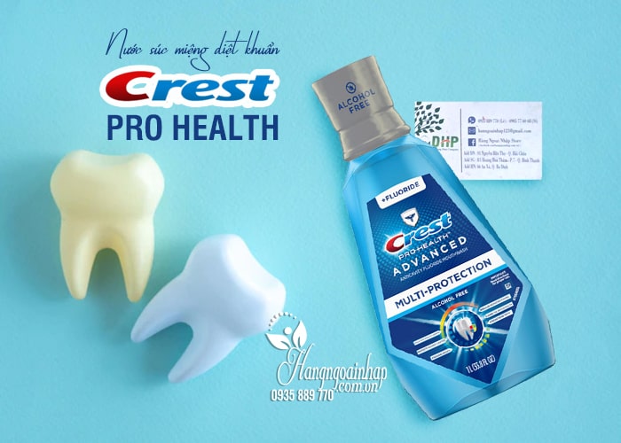 Nước súc miệng diệt khuẩn Crest Pro Health 1 lít của Mỹ 1