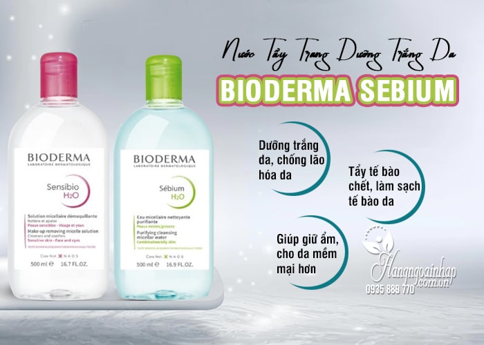 Nước Tẩy Trang Dưỡng Trắng Da Bioderma Sebium H20 5