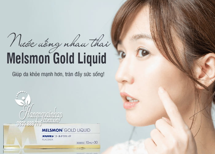 Nước uống nhau thai Melsmon Gold Liquid Nhật Bản 1