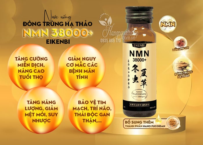 Nước uống NMN đông trùng hạ thảo 38000+ Eikenbi Nhật Bản 34