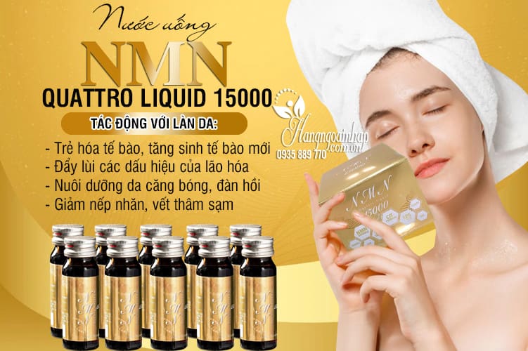 Nước uống NMN Quattro Liquid 15000 Nhật Bản - Hộp 10 chai 7