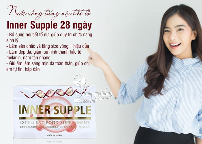 Nước uống tăng nội tiết tố Inner Supple Nhật Bản 28 ngày1