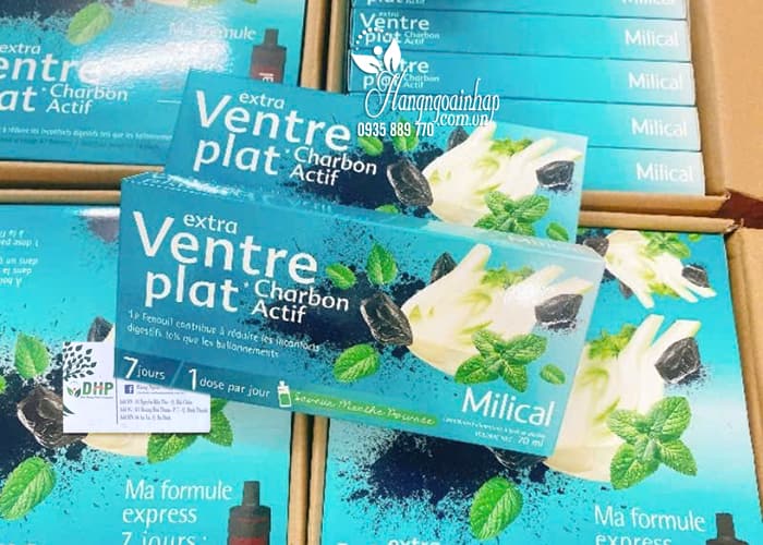 Nước uống thải mỡ bụng Milical Ventre Plat Charbon Actif Pháp  89