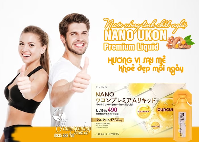 Nước uống tinh chất nghệ Eikenbi Nano Ukon Premium Liquid 1