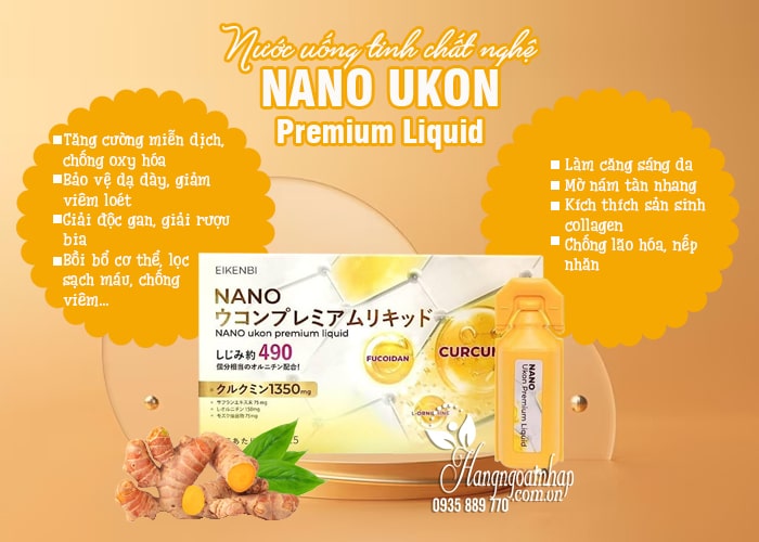 Nước uống tinh chất nghệ Eikenbi Nano Ukon Premium Liquid 3