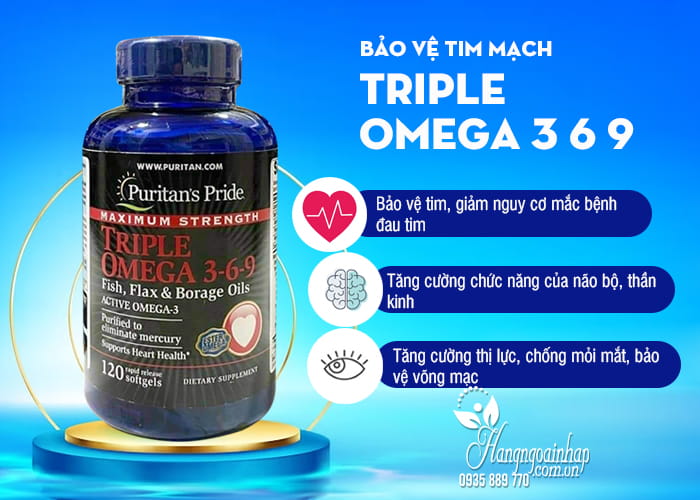 Omega 3 6 9 Của Mỹ - Omega 3 6 9 Puritan&#39;s Pride 120 Viên 88