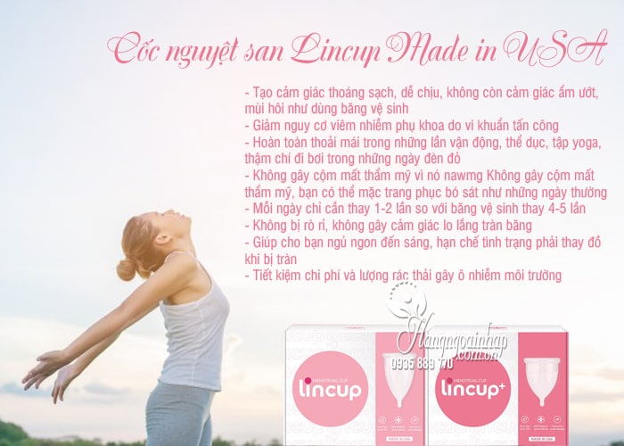 Cốc nguyệt san Lincup Made in USA cho phụ nữ 4