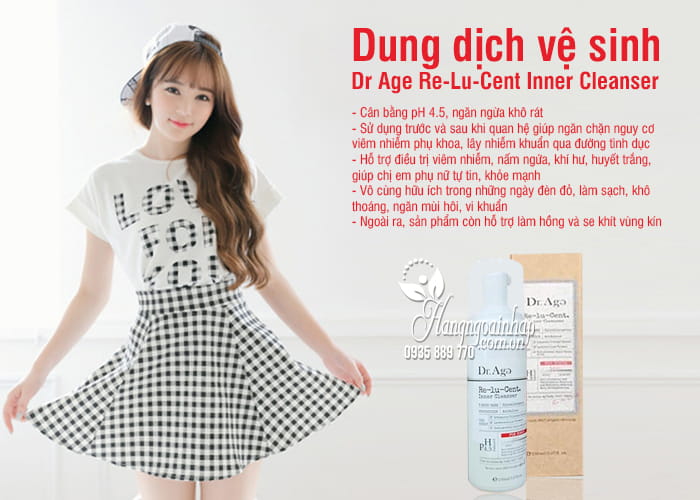 Dung dịch vệ sinh Dr Age Re-Lu-Cent Inner Cleanser Hàn Quốc 2