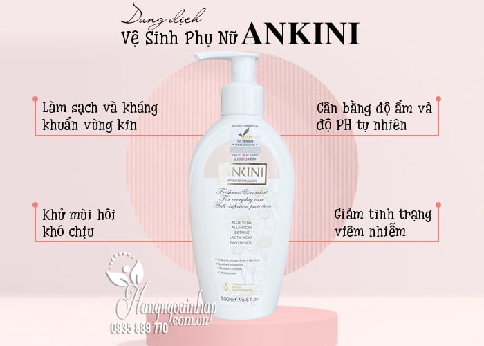 Dung dịch vệ sinh phụ nữ Ankini 200ml nhập khẩu Ba Lan 1