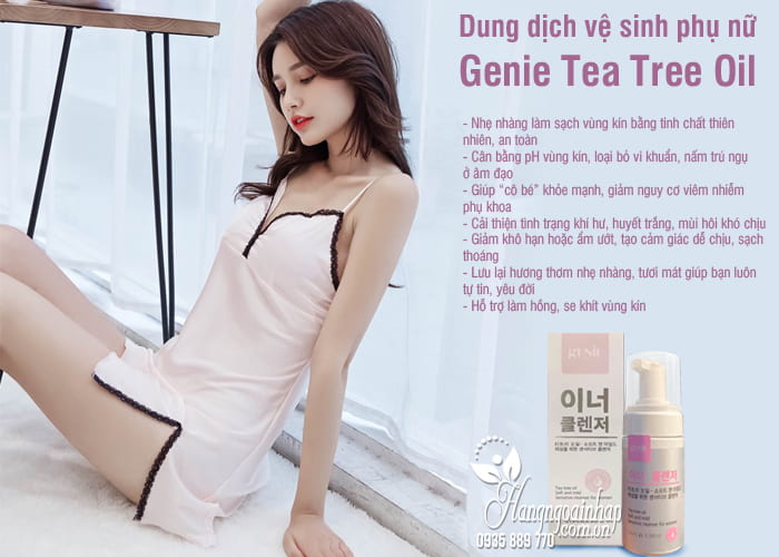 Dung dịch vệ sinh phụ nữ Genie Tea Tree Oil 100ml Hàn Quốc 6