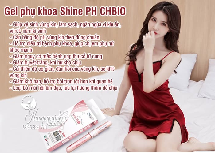 Gel phụ khoa Shine PH CHBIO Hàn Quốc, hộp 4 ống 7