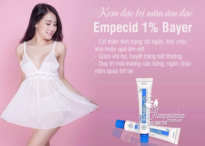 Kem đặc trị nấm âm đạo Empecid 1% Bayer nội địa Nhật 4