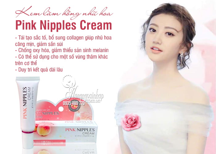 Kem làm hồng nhũ hoa Pink Nipples Cream Nhật Bản 20g 7