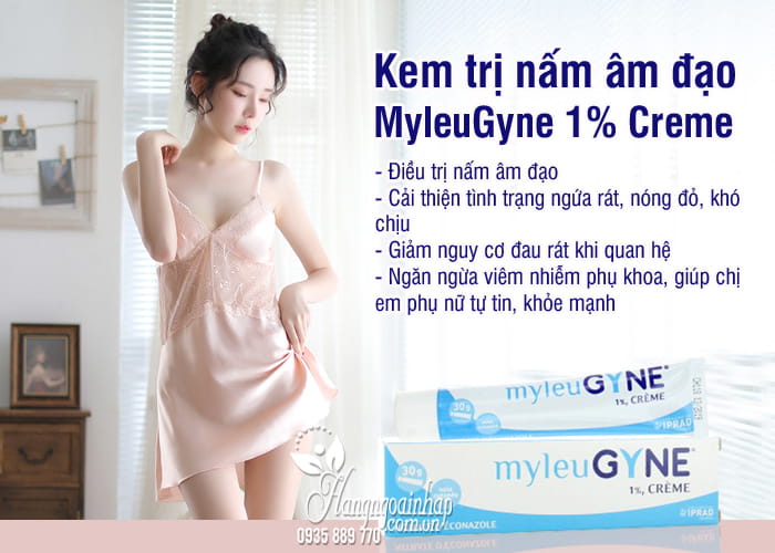 Kem trị nấm âm đạo MyleuGyne 1% Creme tuýp 30g của Pháp 5