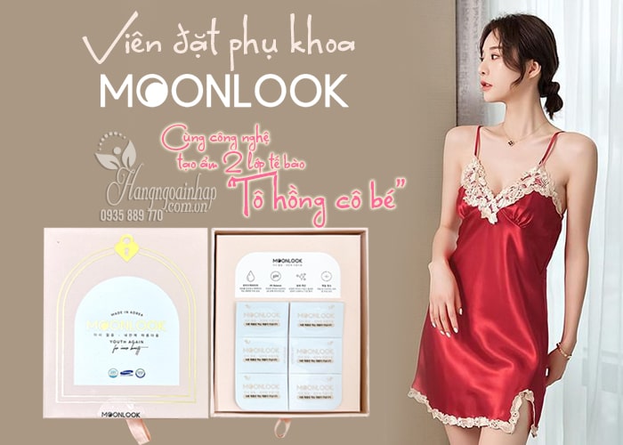 Viên đặt phụ khoa MoonLook của Hàn Quốc mẫu mới hộp 6 viên 1