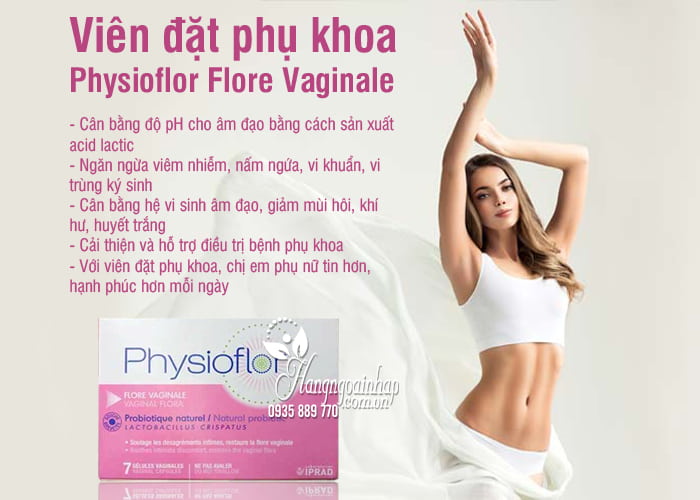 Viên đặt phụ khoa Physioflor Flore Vaginale của Pháp vỉ 7 viên 3