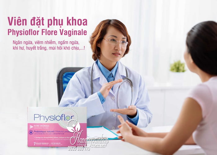 Viên đặt phụ khoa Physioflor Flore Vaginale của Pháp vỉ 7 viên 8