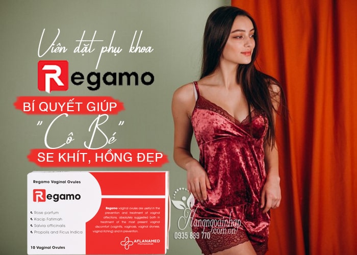 Viên bịa phụ khoa Regamo trị viêm và thu nhỏ vỏ hộp 10 viên 1