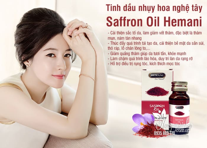 Tinh dầu nhụy hoa nghệ tây Saffron Oil Hemani 30ml chính hãng 2