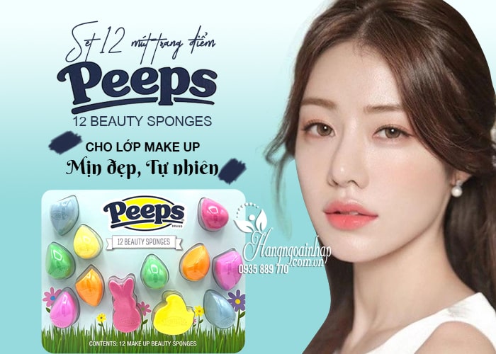 Set 12 mút trang điểm Peeps 12 Beauty Sponges của Mỹ 34