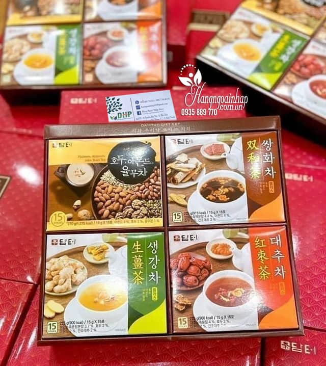 Set 4 hộp ngũ cốc và trà Damtuh Gift Set của Hàn Quốc 1