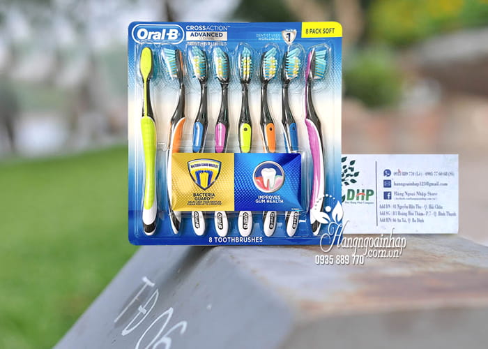 Set 8 bàn chải đánh răng Oral-B Cross Action Advanced Mỹ 2