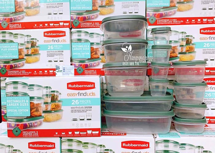 Set hộp bảo quản thực phẩm Rubbermaid Easy Find Lids 26 món 87