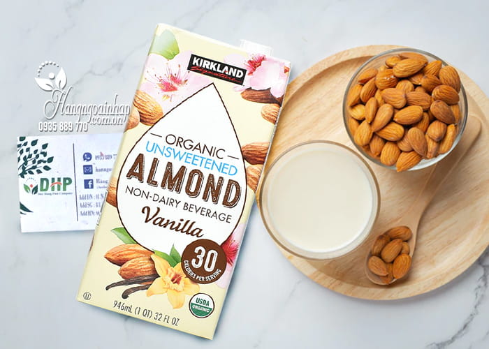 Sữa hạnh nhân không đường Kirkland Organic Almond 946ml 1