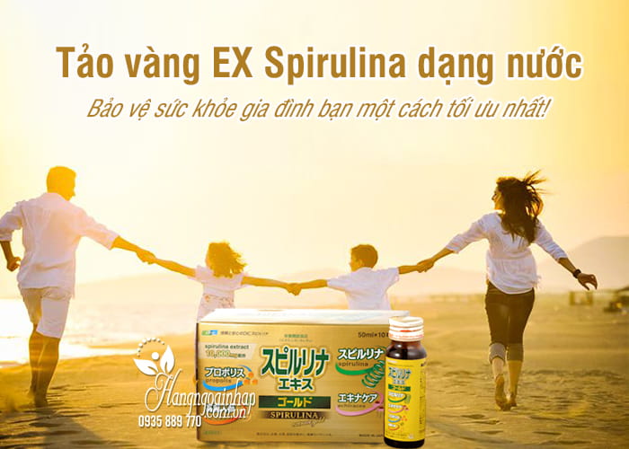 Tảo vàng EX Spirulina dạng nước của Nhật Bản mẫu mới 2019 1