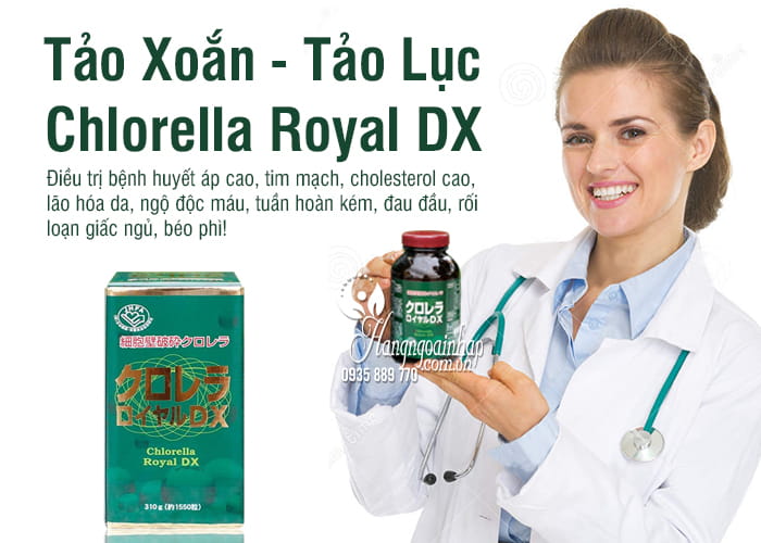 Tảo Xoắn Chlorella Royal DX Nhật Bản - Tảo Lục 1550 Viên 7
