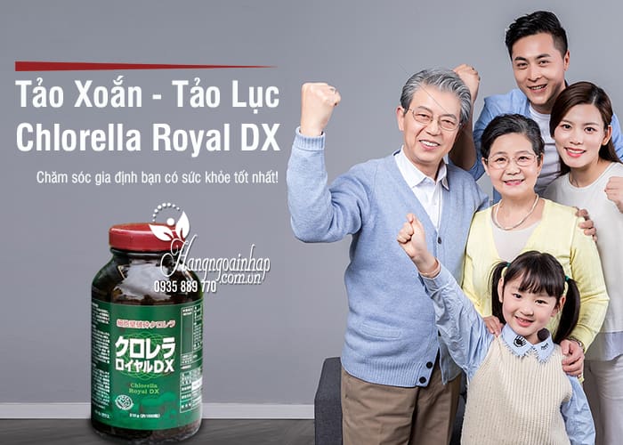 Tảo Xoắn Chlorella Royal DX Nhật Bản - Tảo Lục 1550 Viên 1
