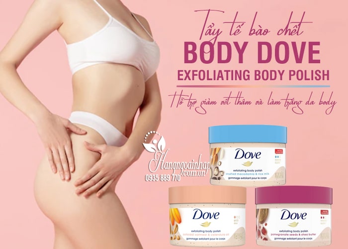 Tẩy tế bào chết body Dove Exfoliating Body Polish 298g Mỹ 1