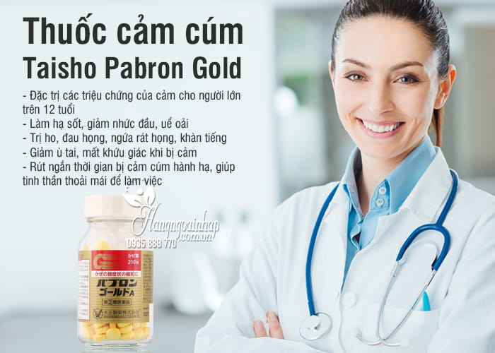 Thuốc cảm cúm Taisho Pabron Gold 210 viên của Nhật Bản 2