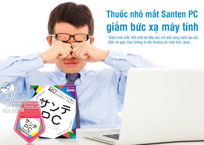 Thuốc nhỏ mắt Santen PC của Nhật, giảm bức xạ máy tính 1