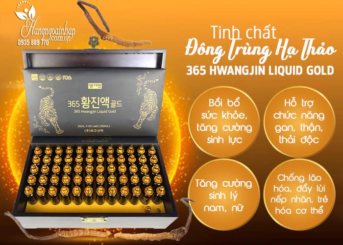 Tinh chất đông trùng hạ thảo 365 Hwangjin Liquid Gold 9