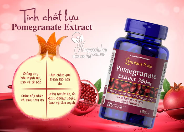 Tinh chất lựu Pomegranate Extract 250mg Puritan Pride 33