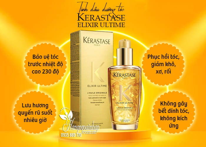 Tinh dầu dưỡng tóc Kerastase Elixir Ultime của Pháp 100ml 5