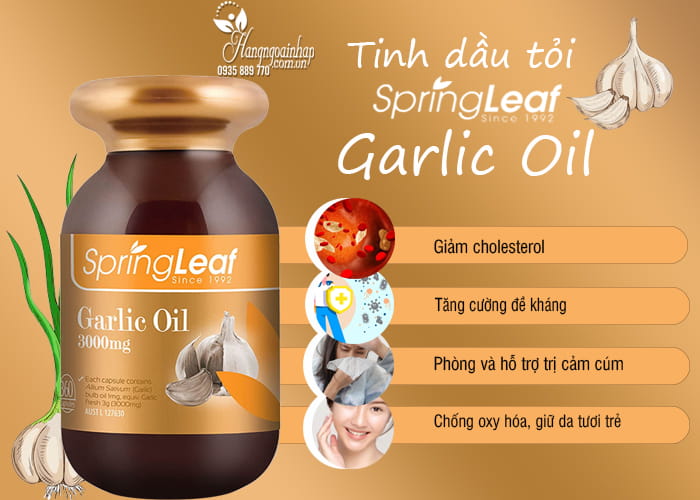 Tinh dầu tỏi Garlic Oil Spring Leaf 3000mg 360 viên của Úc 6