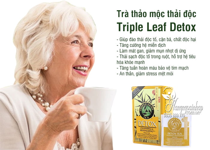 Trà thảo mộc thải độc Triple Leaf Detox của Mỹ 20 gói 7