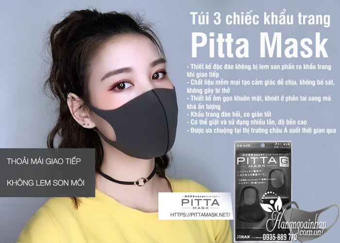 Túi 3 chiếc khẩu trang Pitta Mask của Nhật thời trang 4