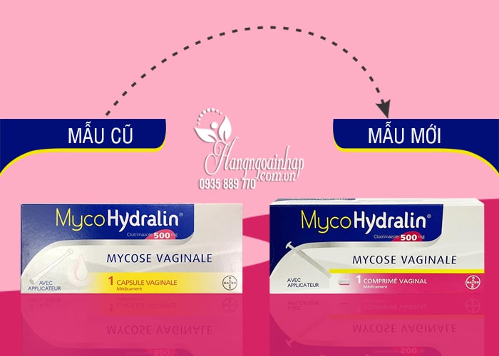 Viên đặt phụ khoa Mycohydralin 500mg của Pháp, giá tốt