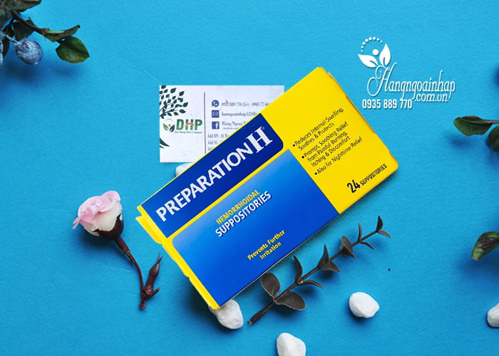 Viên đặt trĩ Preparation H Hemorrhoidal Suppositories 24 viên Mỹ 88