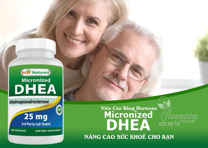 Viên DHEA Micronized 25mg Best Naturals cân bằng hormone 12